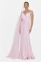 Langes rosa Damenkleid Lino Bogas