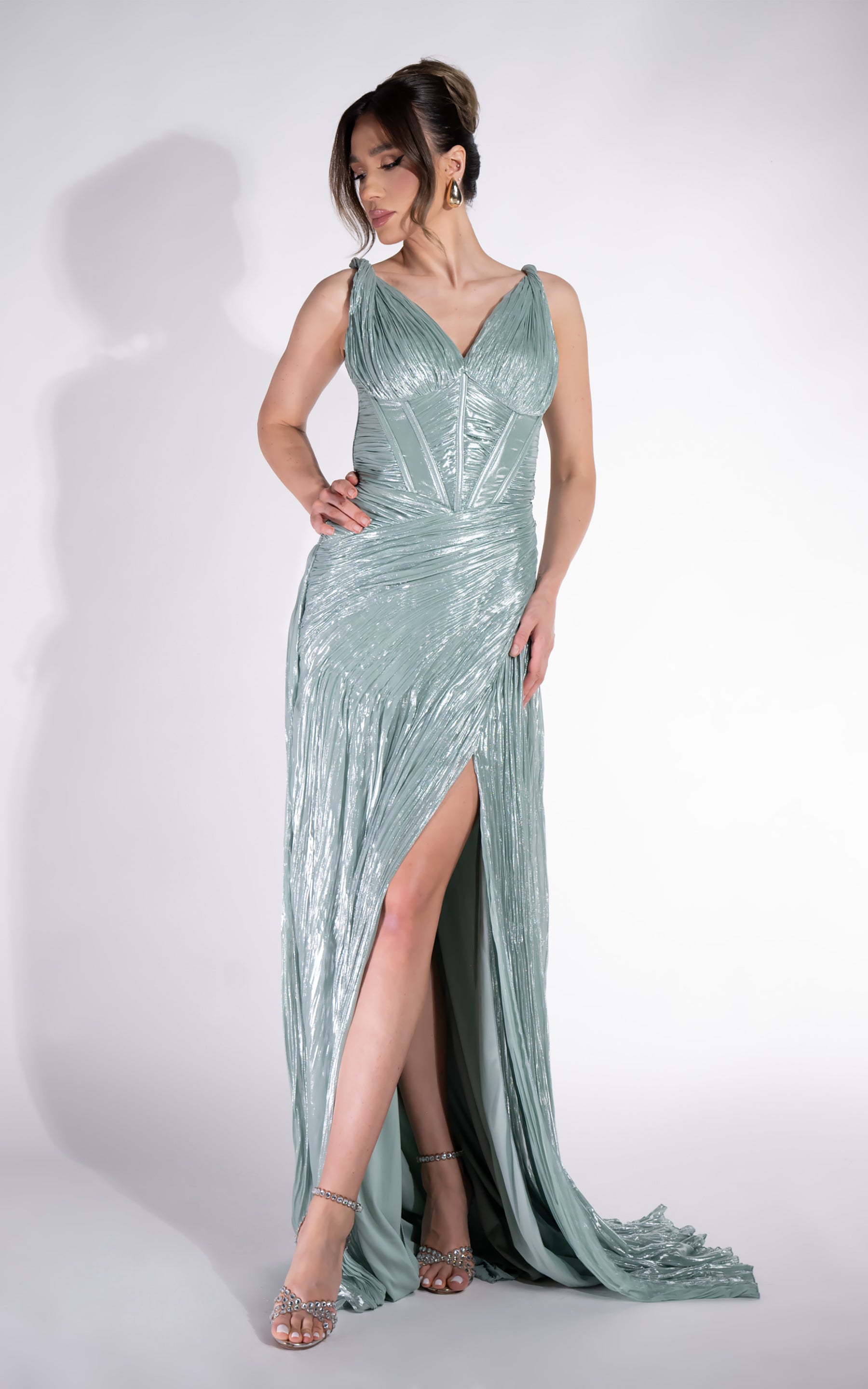 Fredrisa Bogas Long Turquoise Ladies Dress