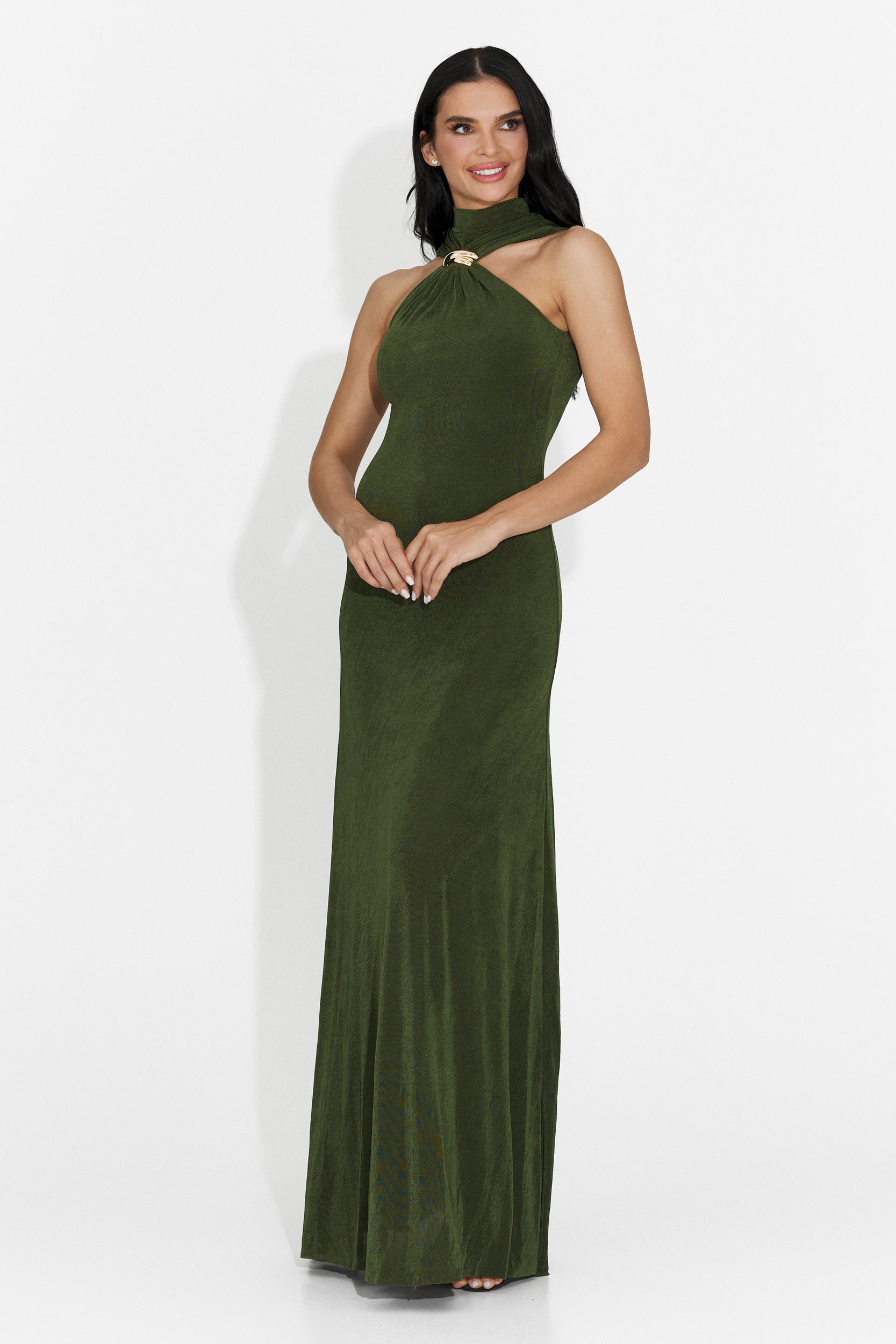 Rochie dama lunga verde Alecsona Bogas