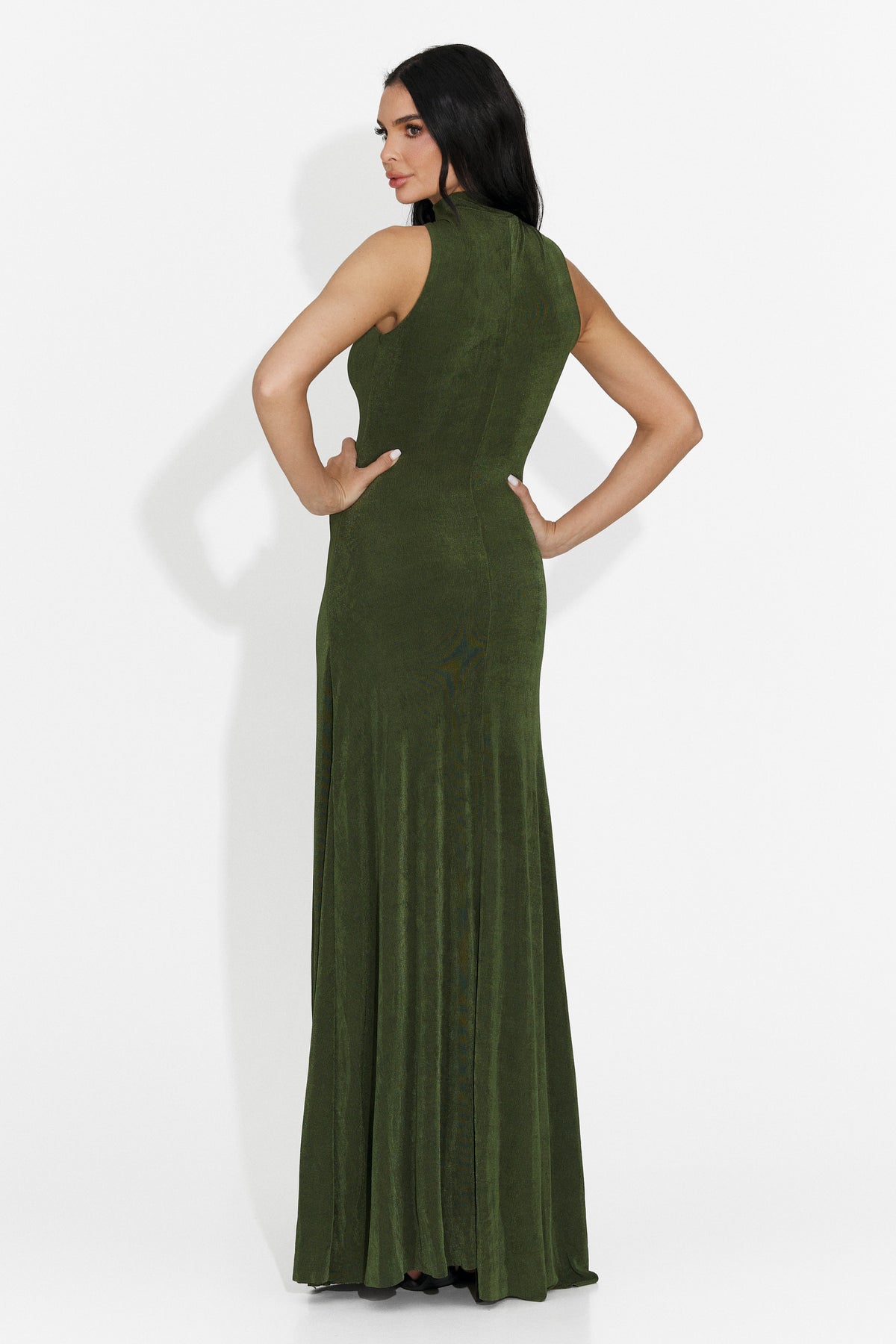 Long green women's dress Alecsona Bogas, image 6 of 6