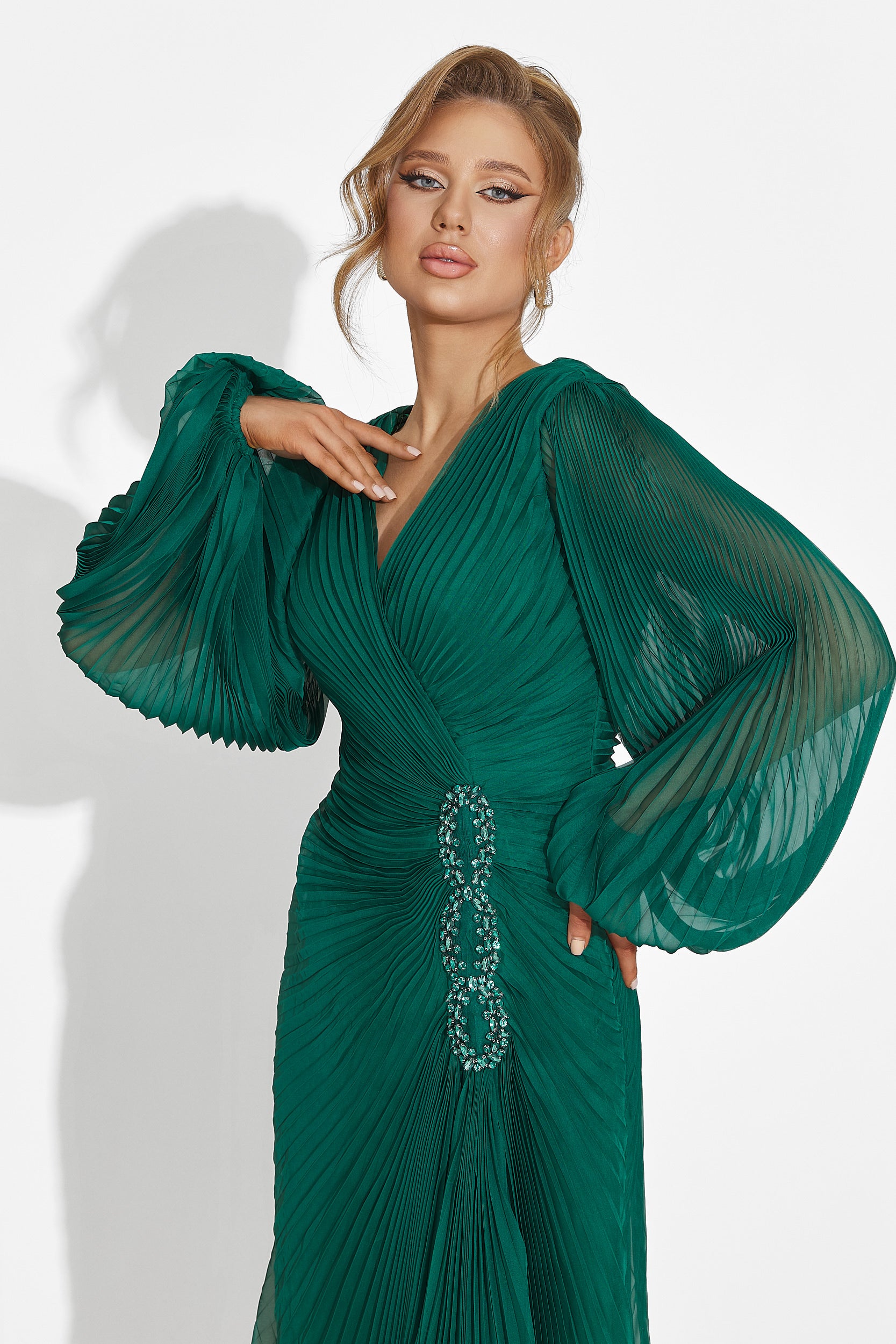 Linares Bogas Long Green Dress for Women
