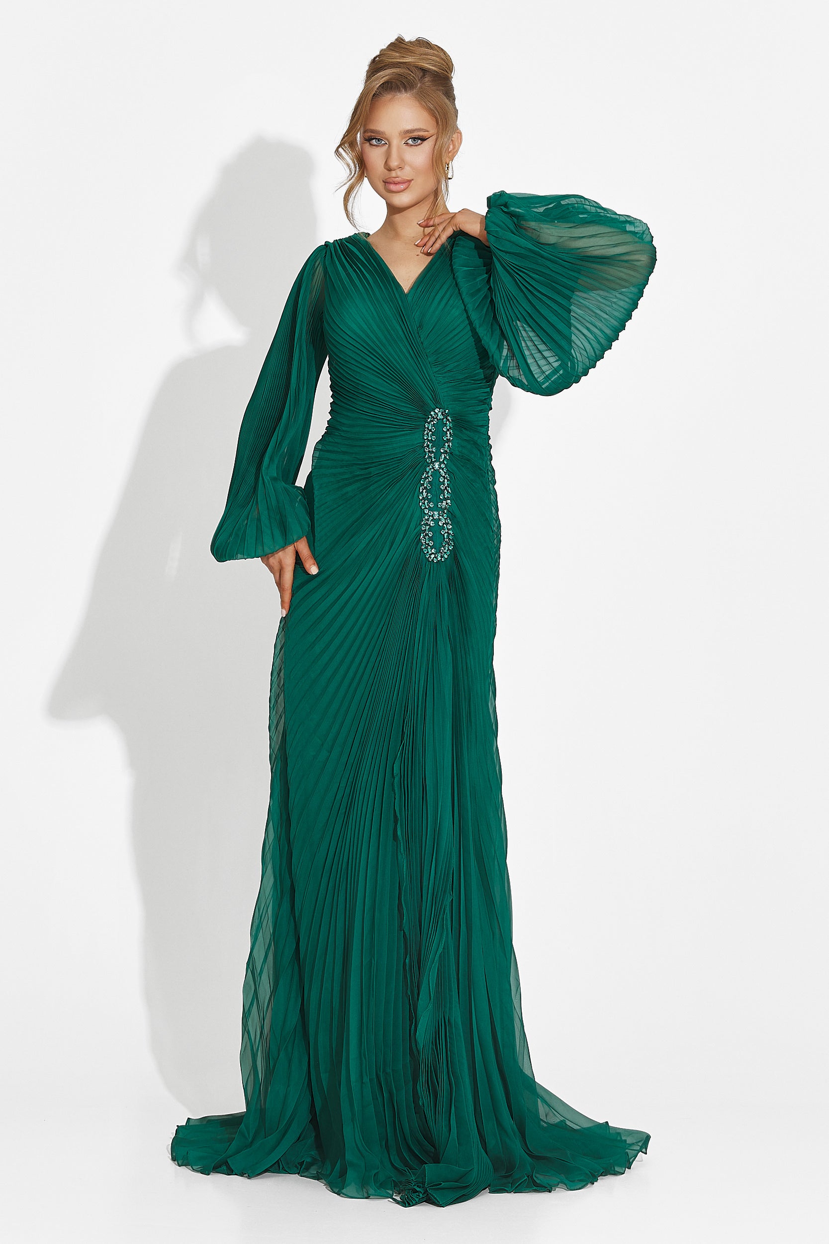 Linares Bogas Long Green Dress for Women