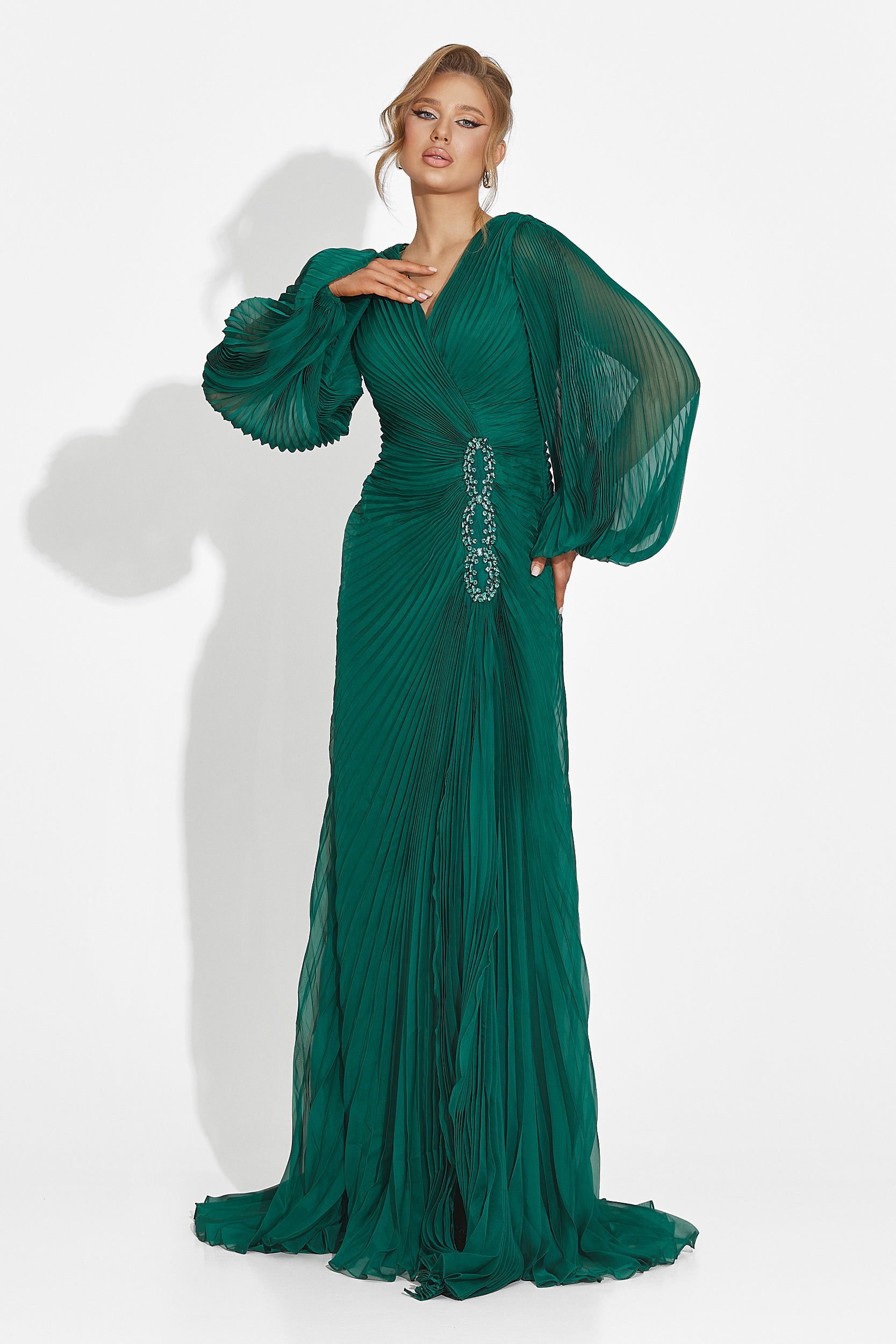 Linares Bogas Long Green Dress for Women