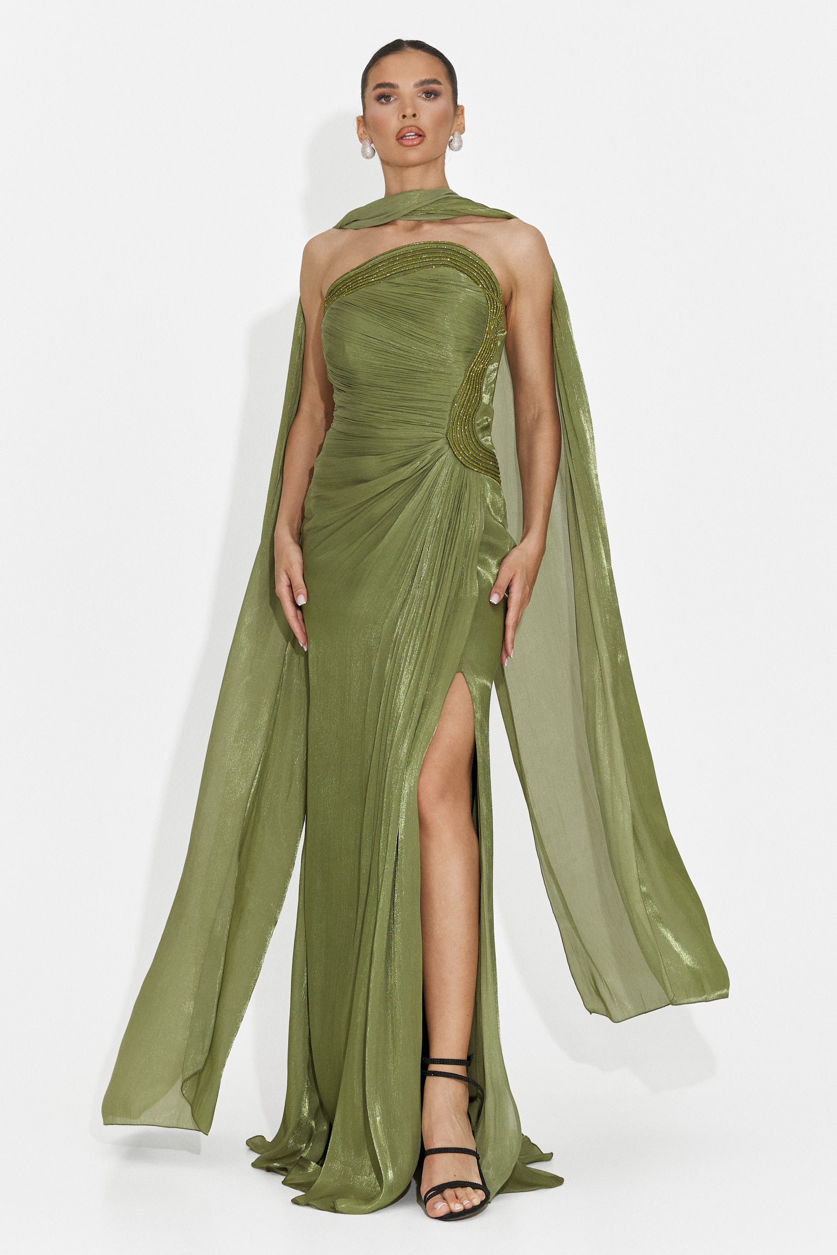 Moritz Bogas langes grünes Kleid für Frauen