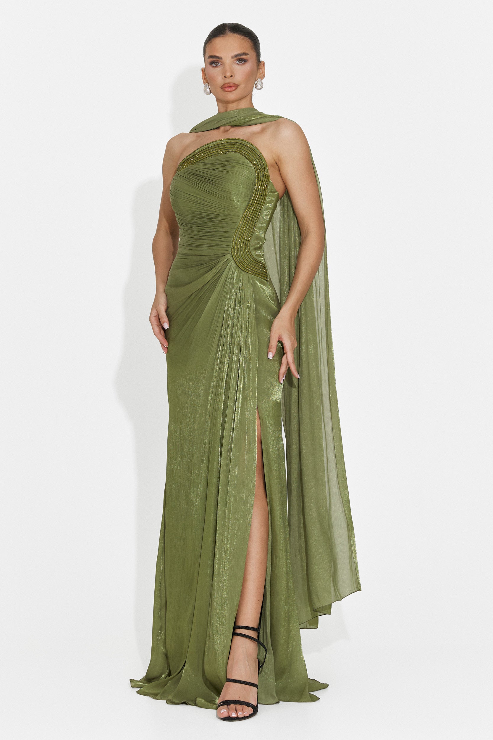 Moritz Bogas langes grünes Kleid für Frauen