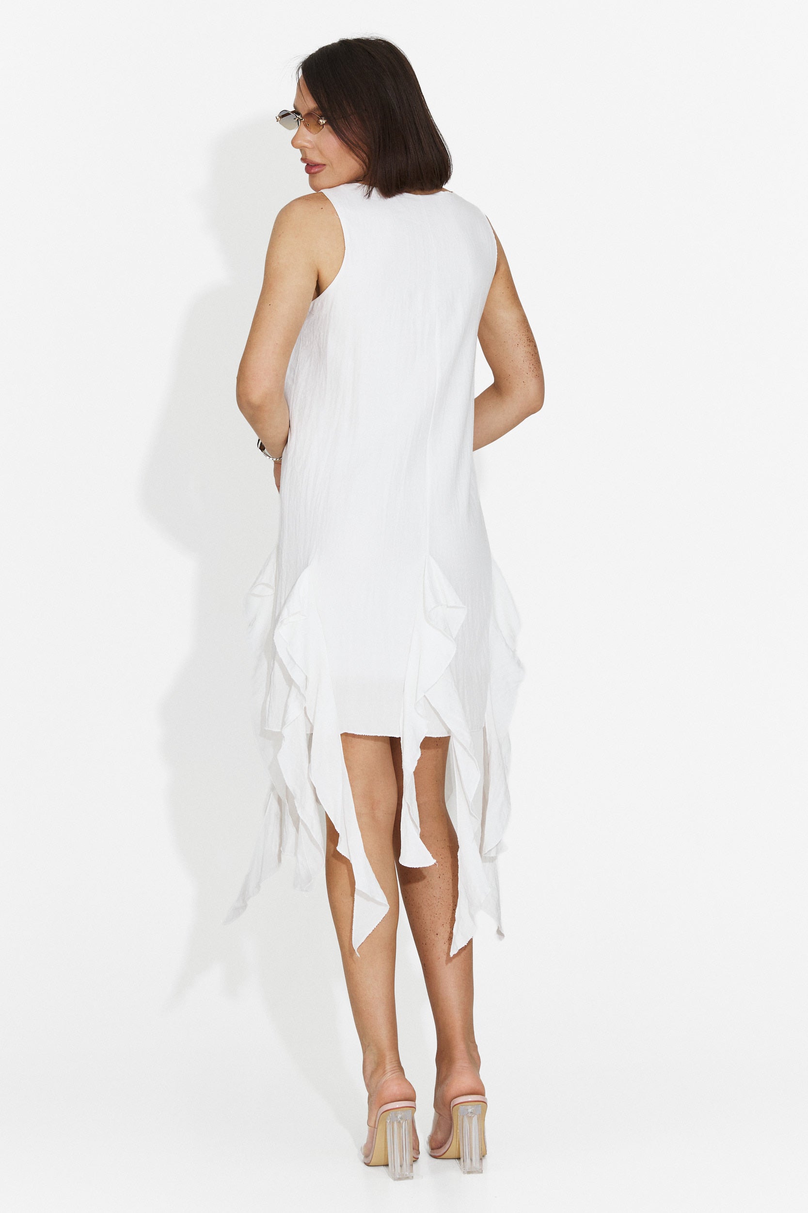 Rochie dama medie alba Emetia Bogas