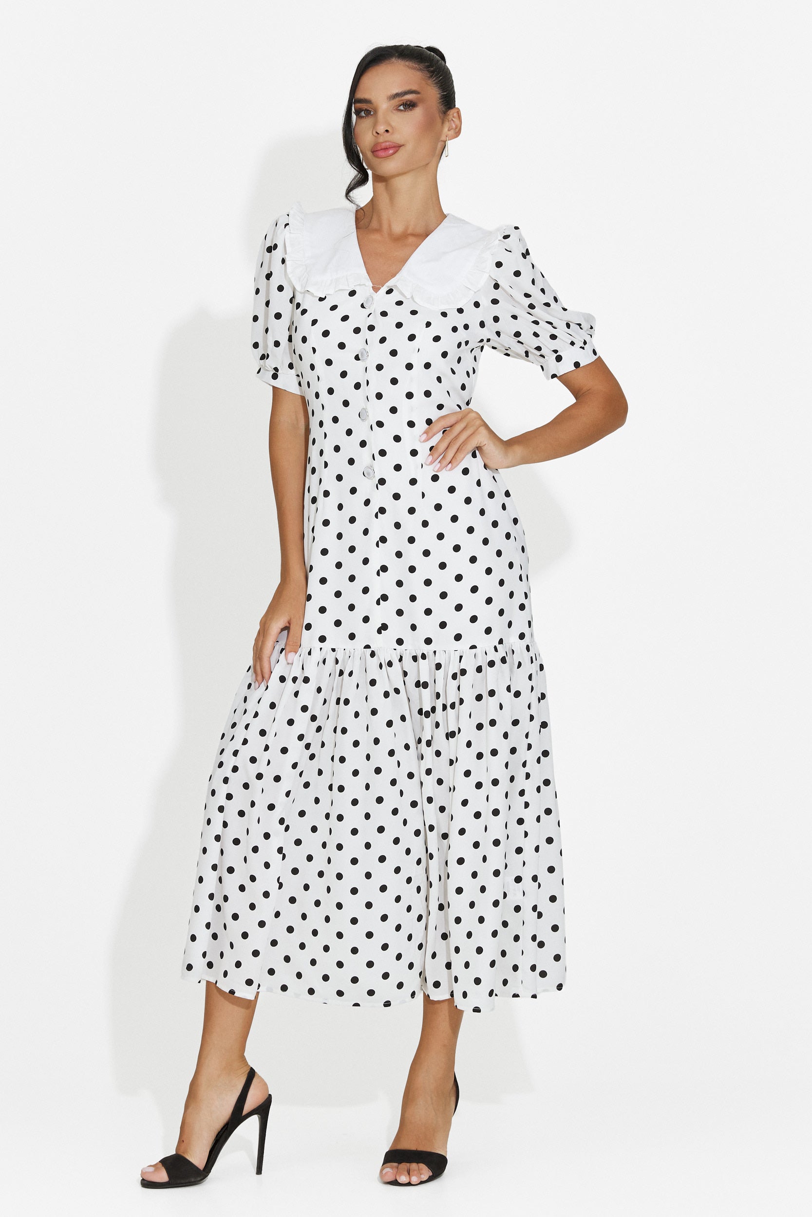 Midi Damenkleid weiß Anita Bogas