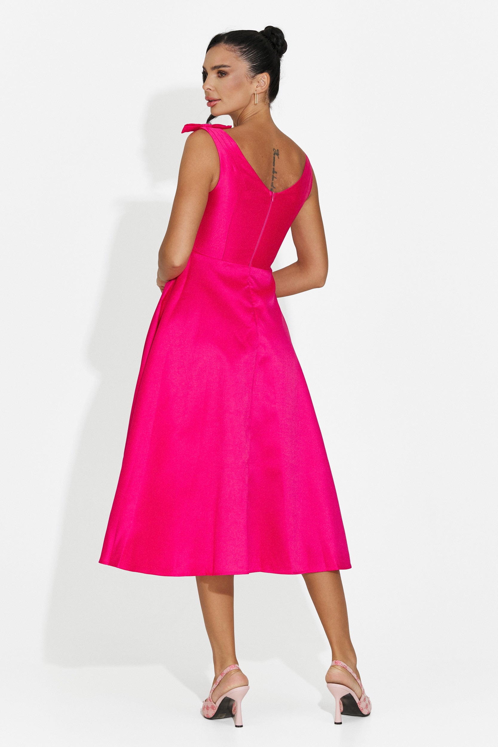 Fuchsia midi women's dress Ayanda Bogas