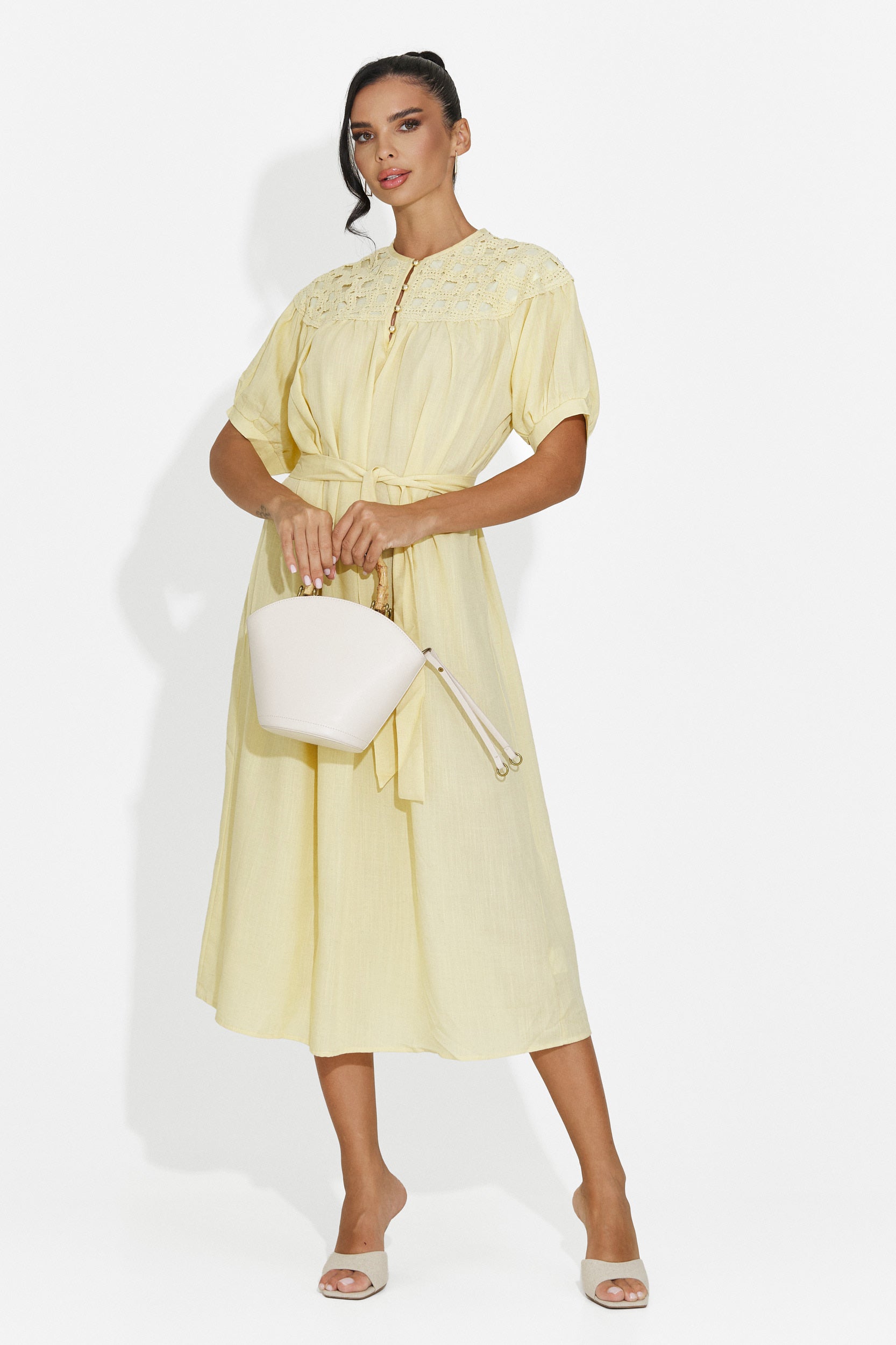 Women's midi yellow dress Olema Bogas
