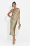 Greige midi women's dress Aliria Bogas