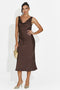 Brown midi women's dress Aliria Bogas