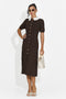 Midi brown women's dress Ernesta Bogas