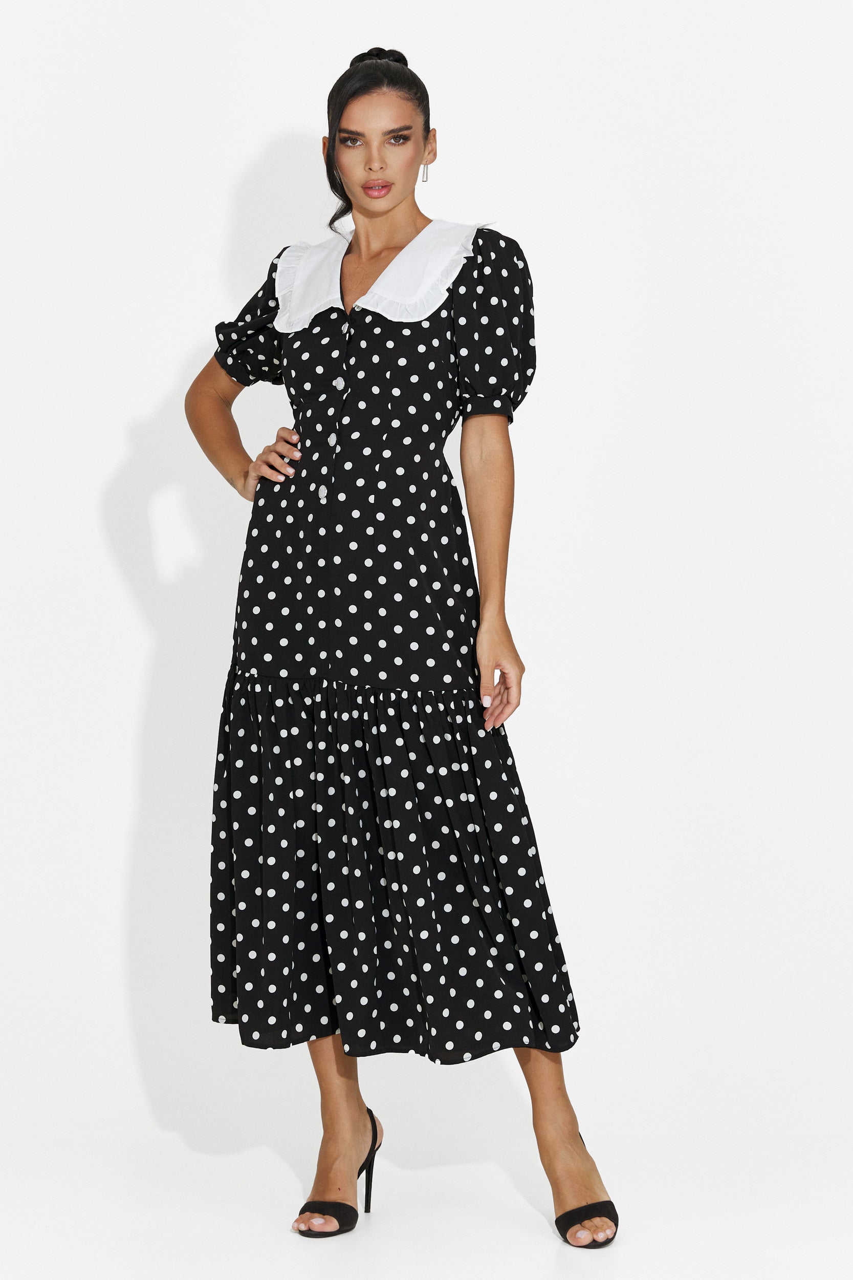 Midi black women's dress Anita Bogas