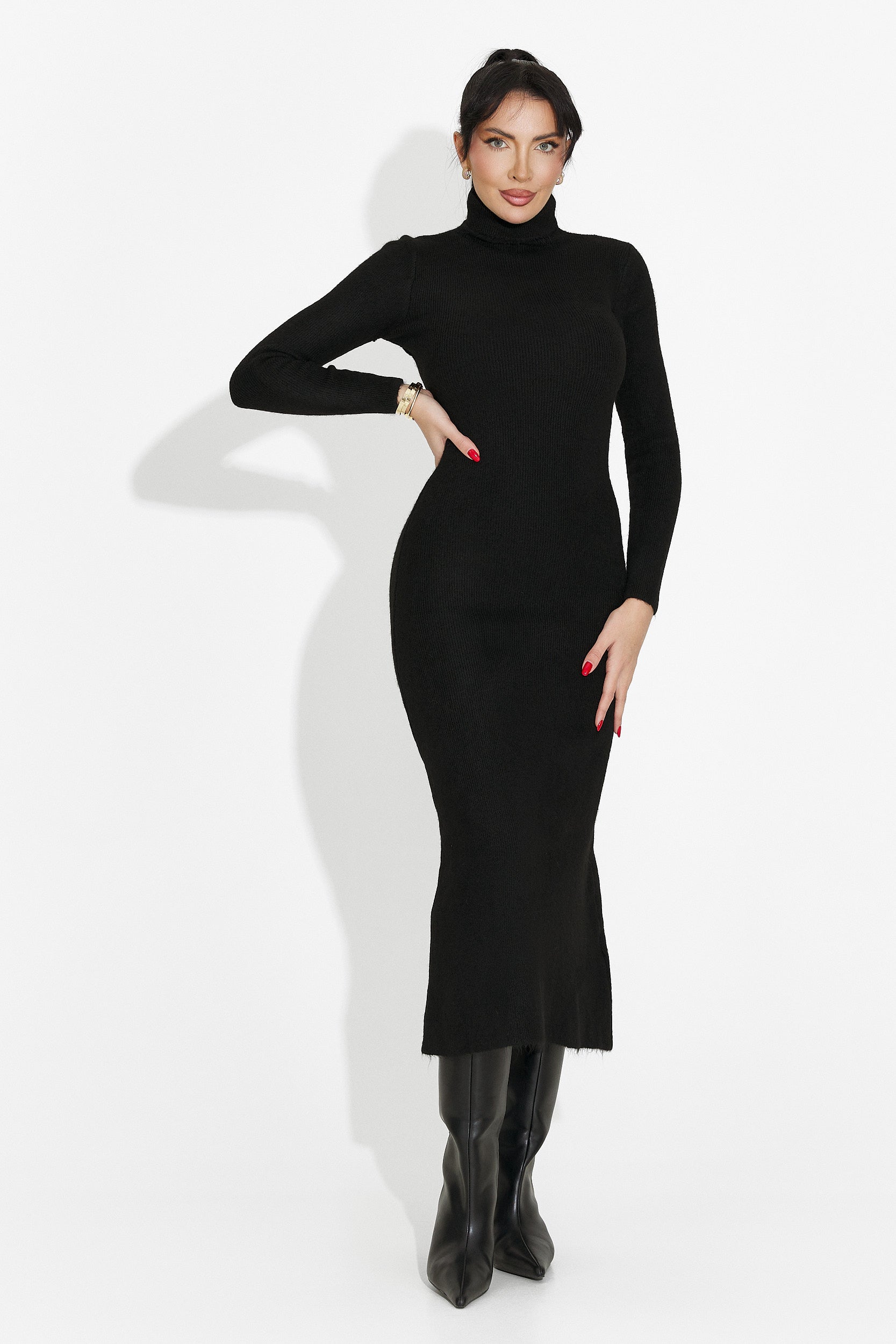 Μαύρο midi φόρεμα γυναικών Patrisia Bogas