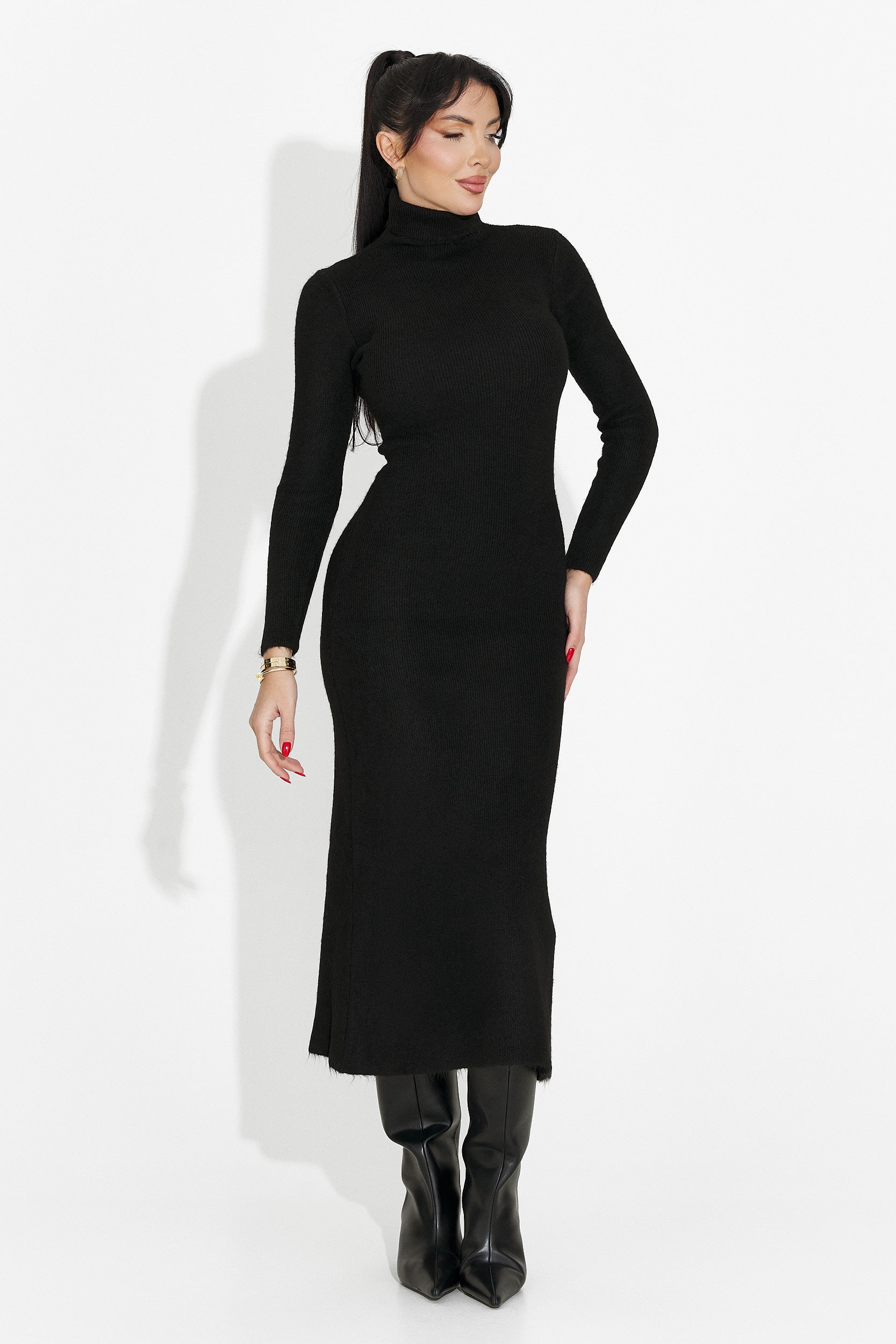 Μαύρο midi φόρεμα γυναικών Patrisia Bogas