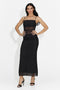 Petrinelia Bogas Black Midi Dress for Women