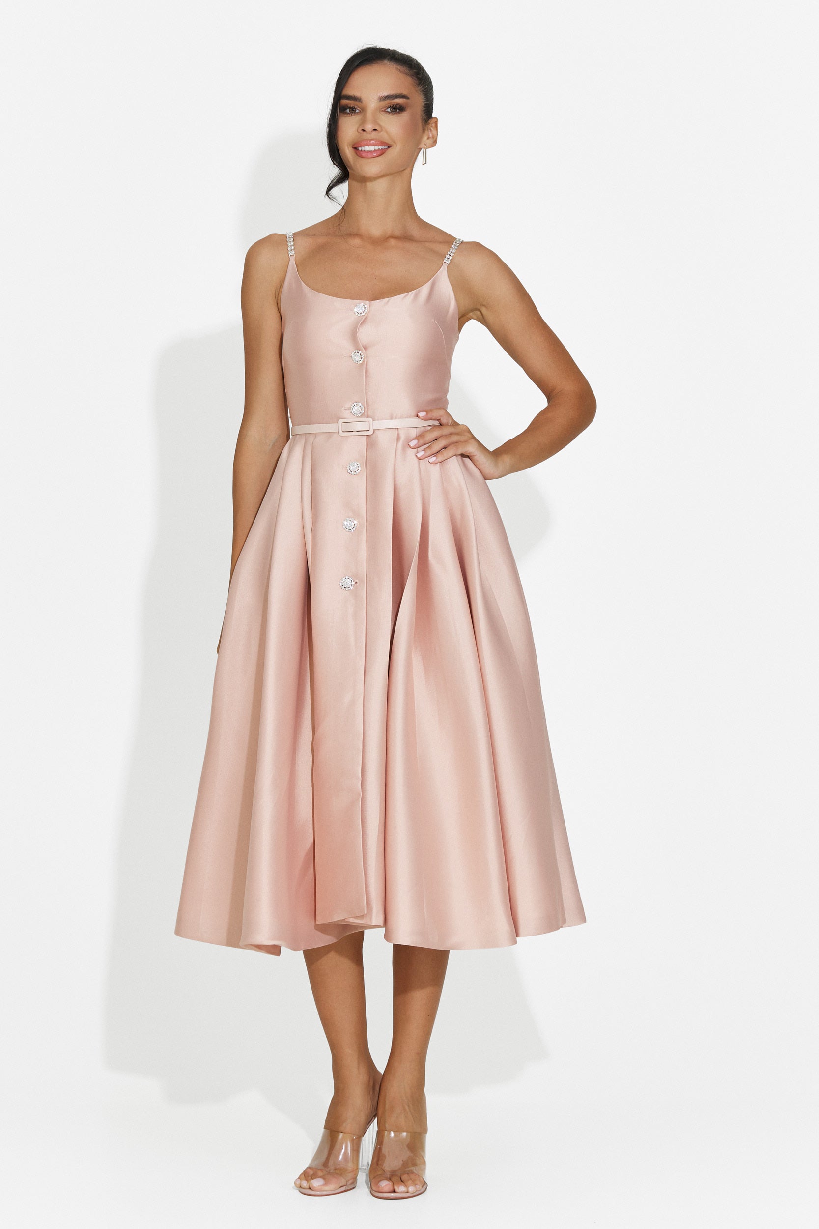 Damenkleid midi rosa Florinela Bogas