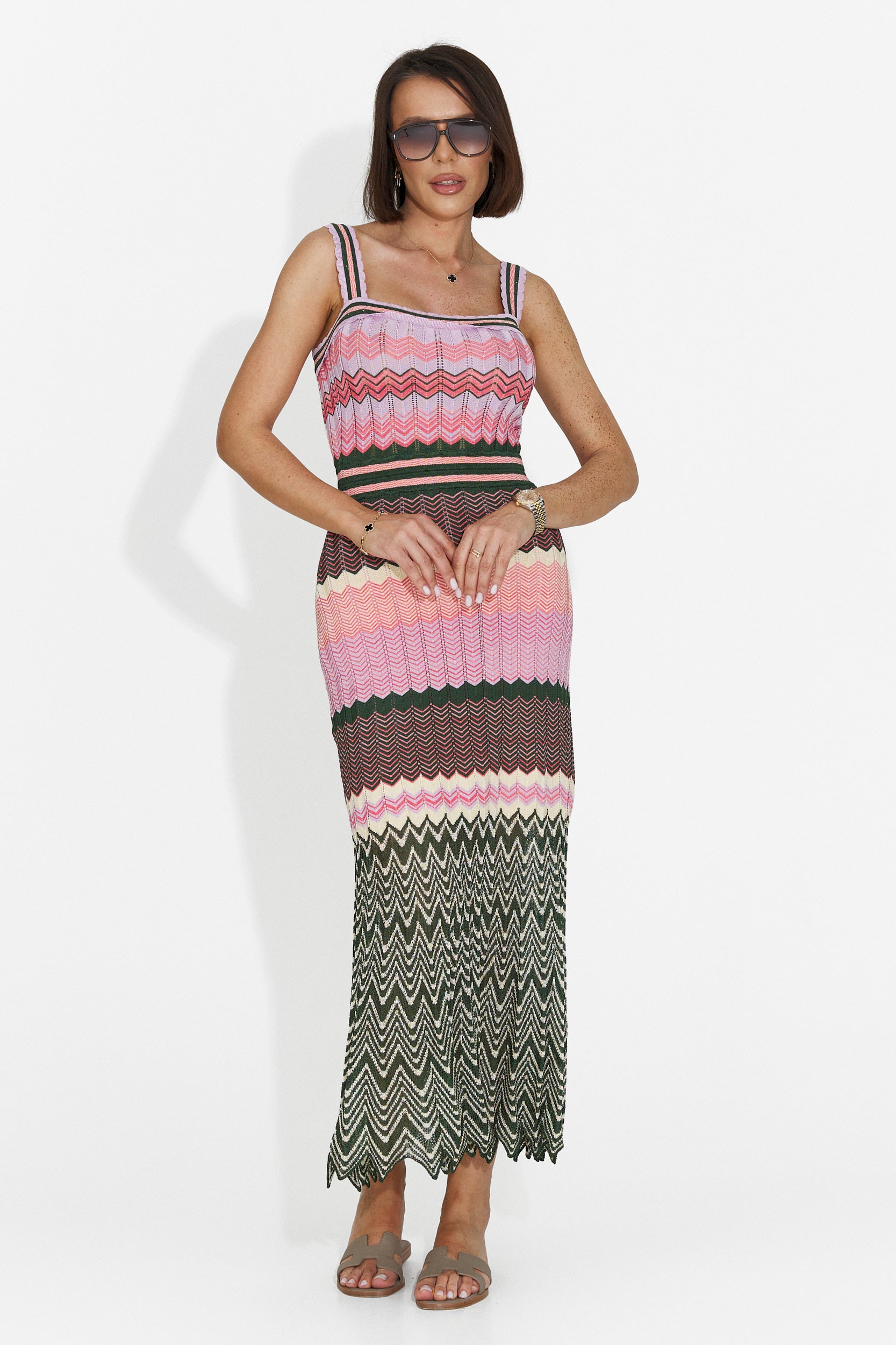Rochie dama midi roz Mihely Bogas