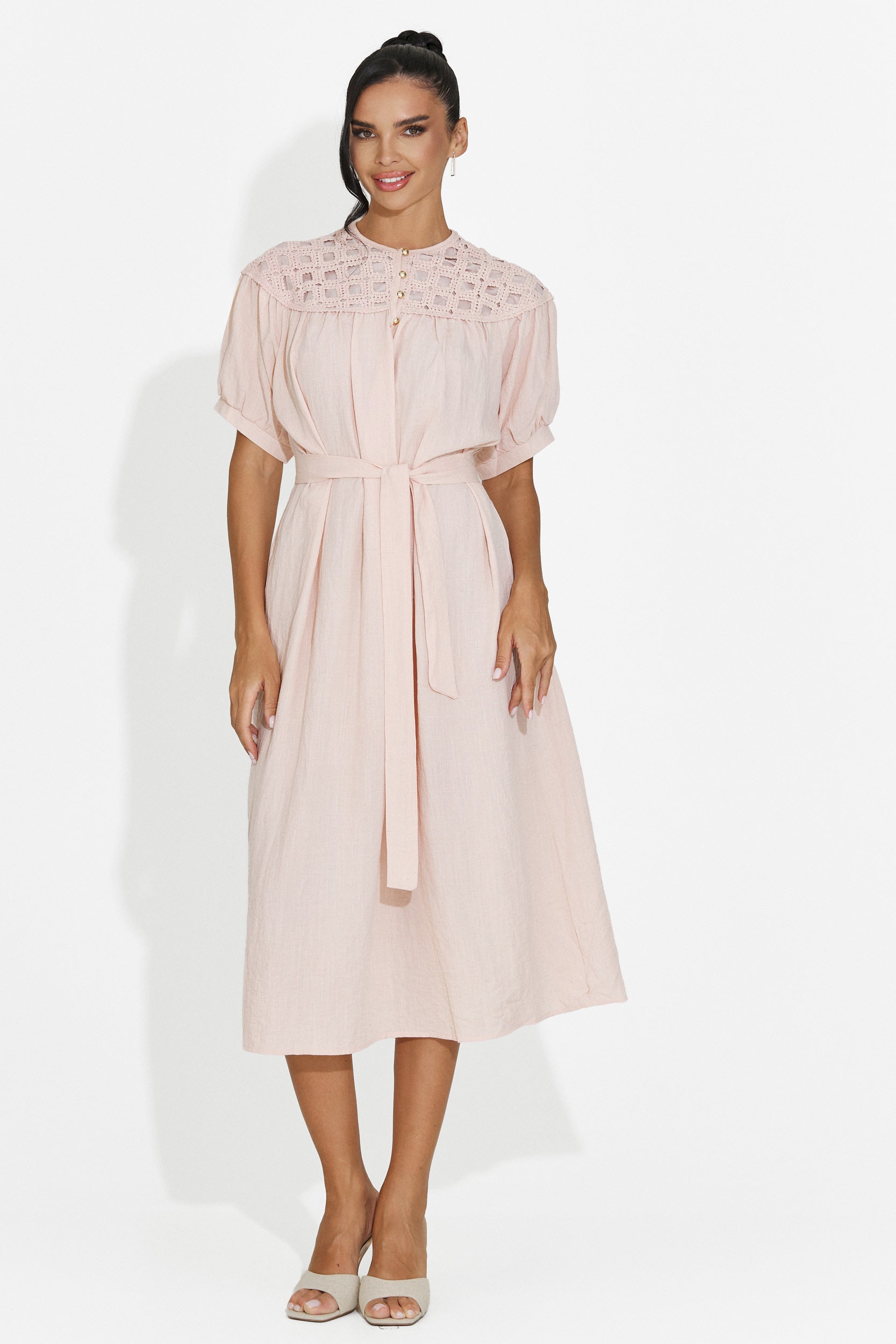Women's midi pink dress Olema Bogas