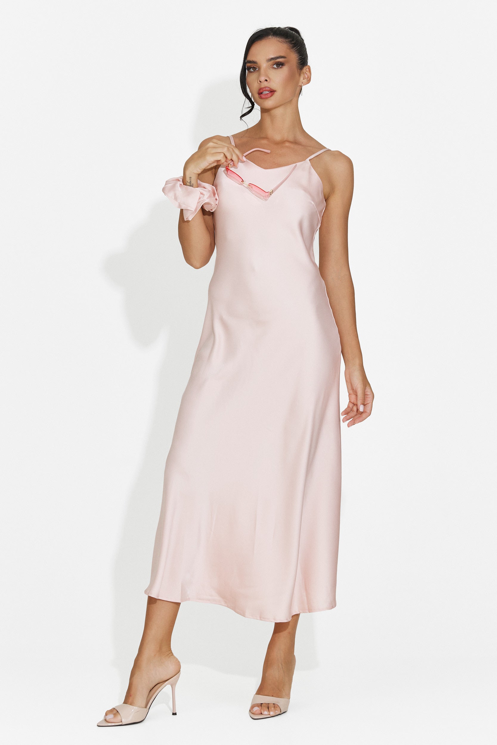 Vestido midi de mujer rosa Zimia Bogas