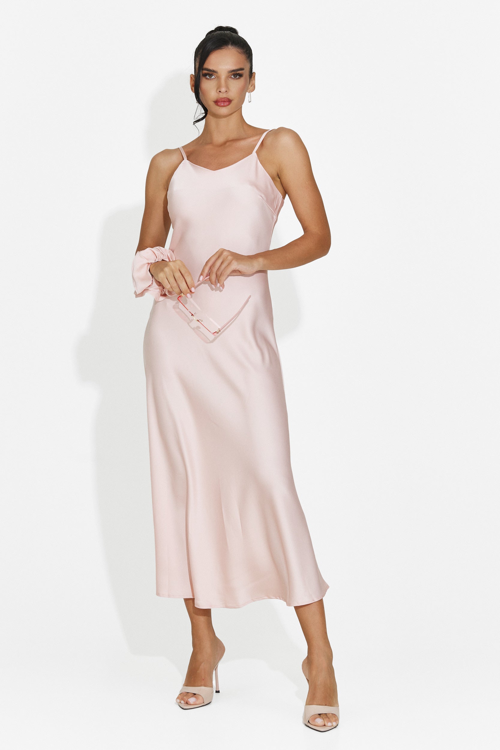 Vestido midi de mujer rosa Zimia Bogas