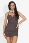 Robe Grise Mini de Rabielia Bogas pour Dames