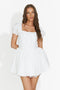 Short white women's dress Alesandria Bogas