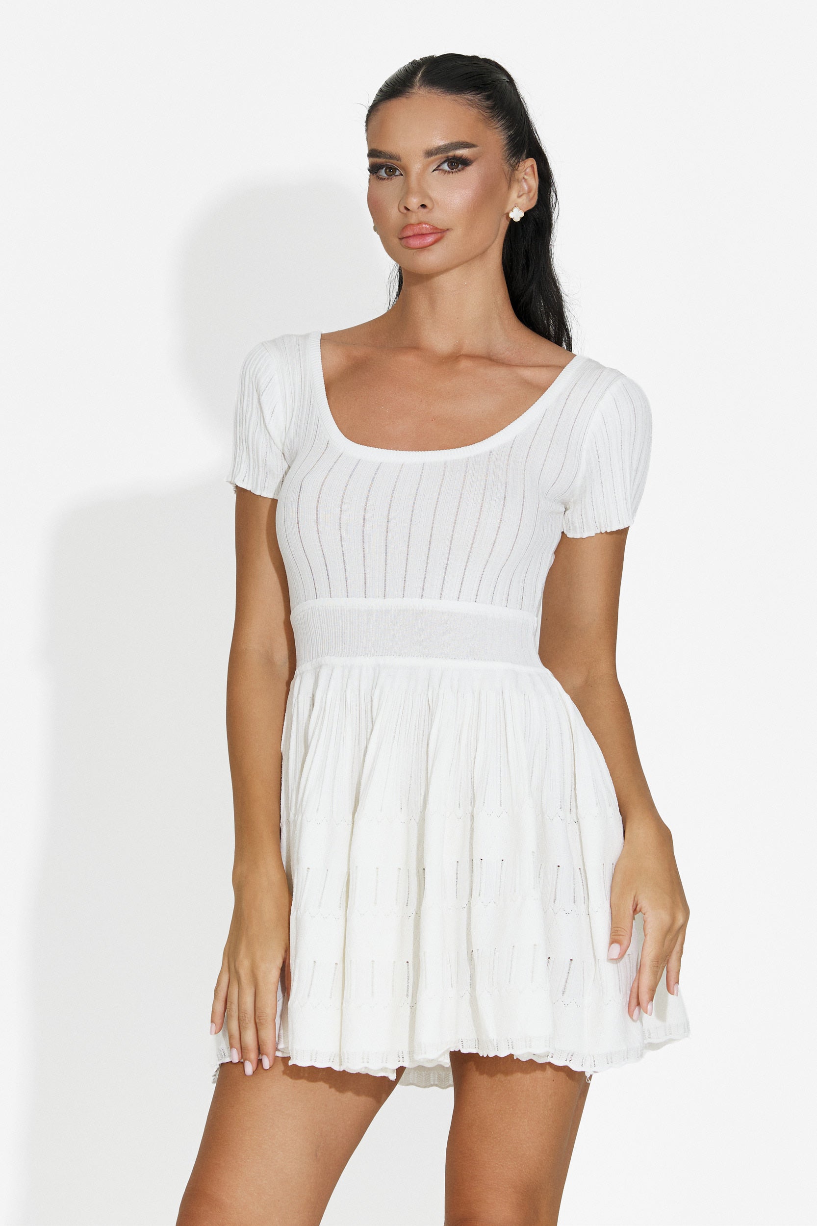 Short white women's dress Althea Bogas