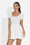 Short white women's dress Althea Bogas