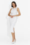 Rochie dama scurta alba Fionia Bogas