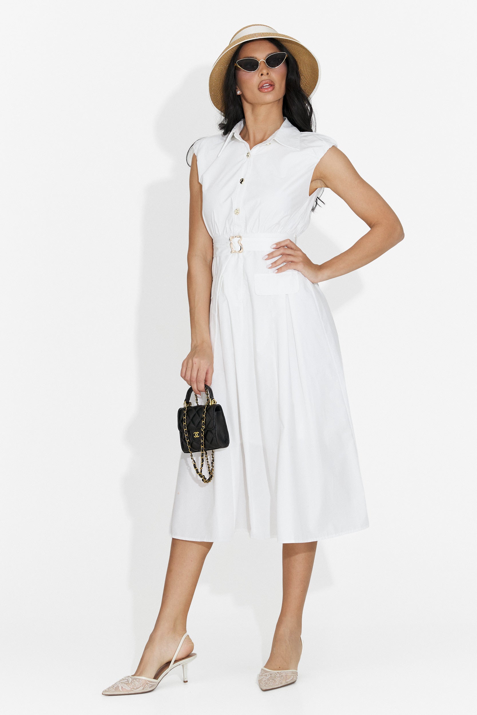 Rochie dama scurta alba Harleia Bogas