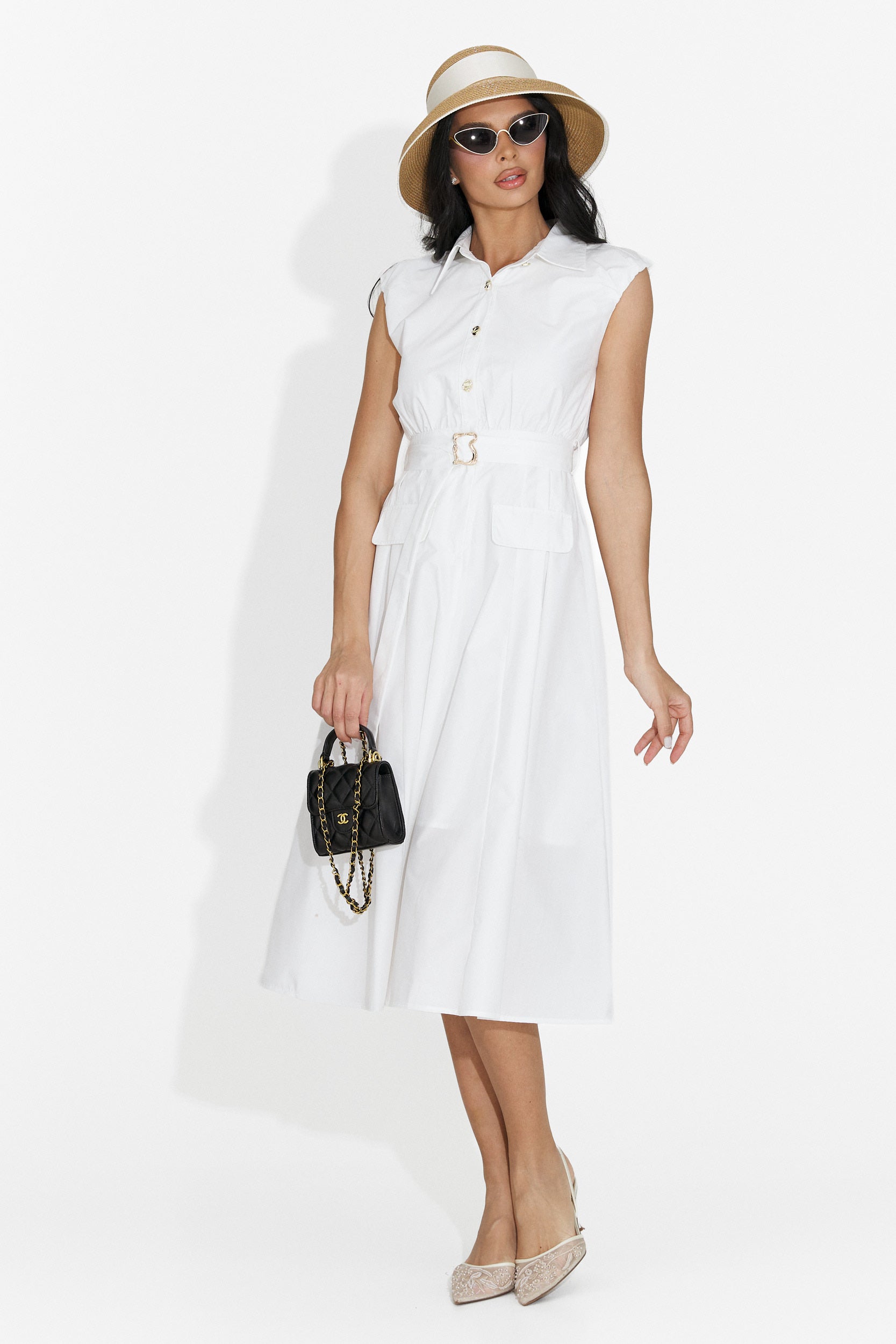 Rochie dama scurta alba Harleia Bogas