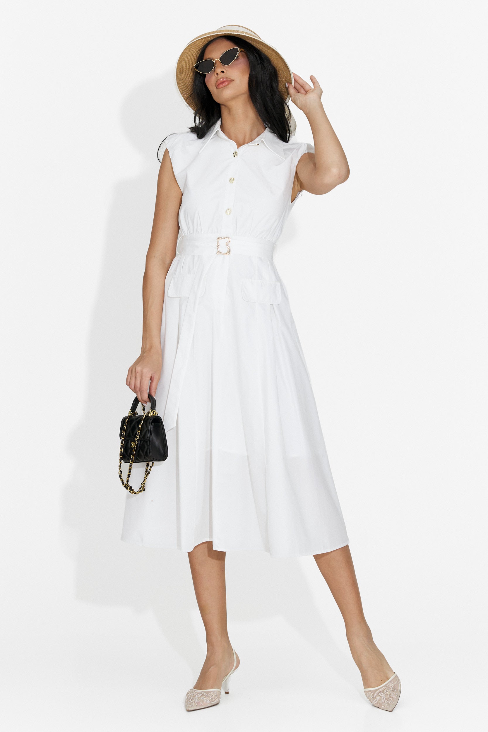 Rochie dama scurta alba Harleia Bogas