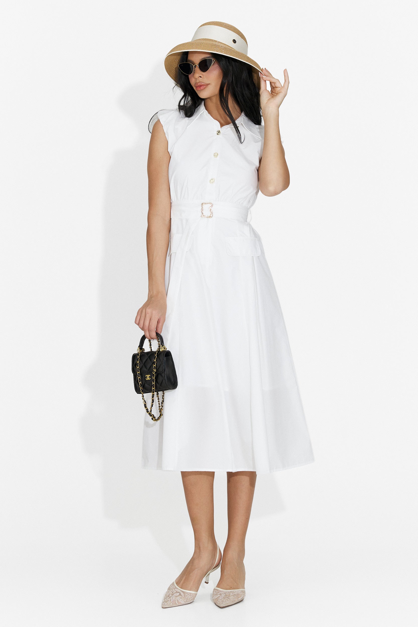 Rochie dama scurta alba Harleia Bogas