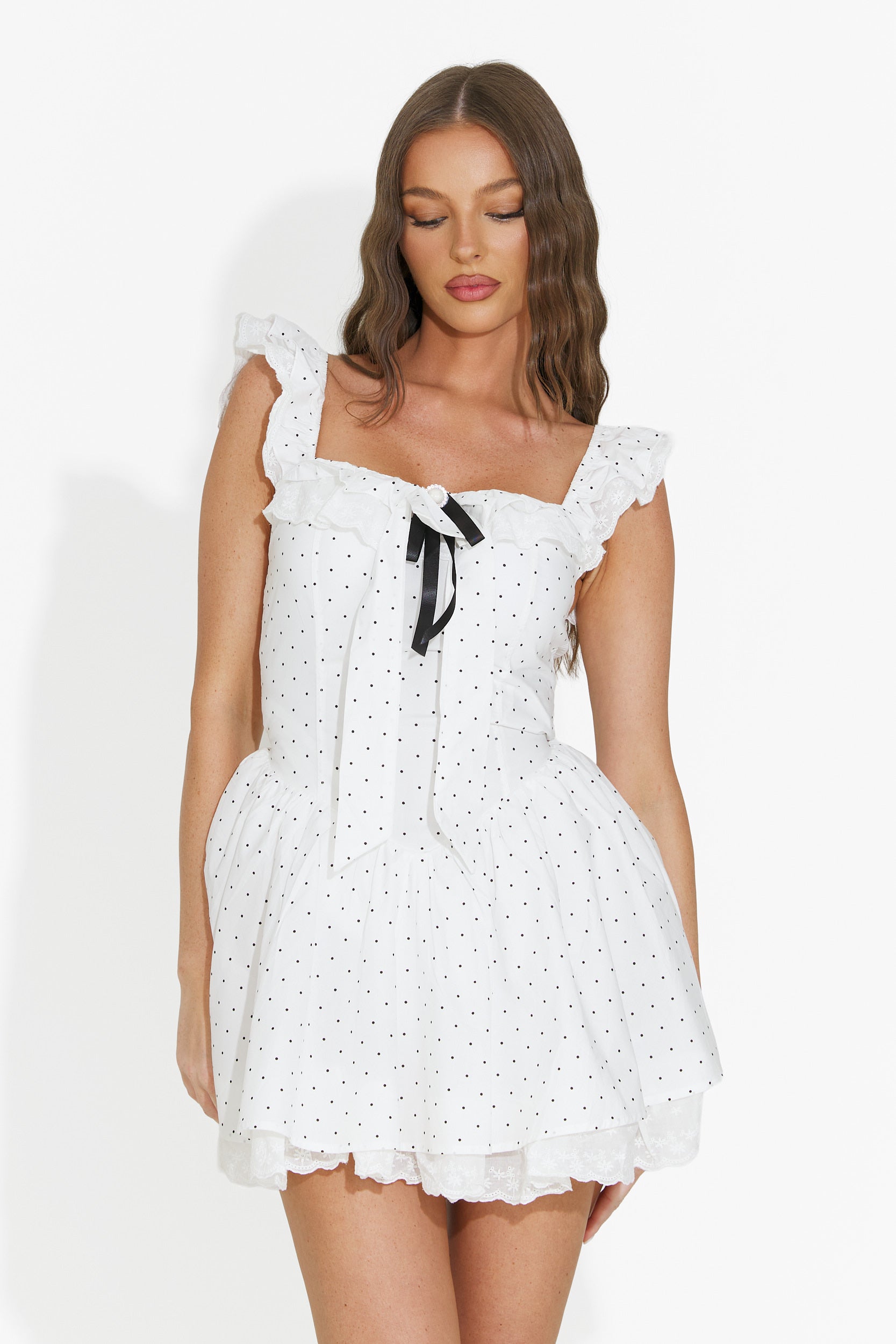 Short white women's dress Inimia Bogas