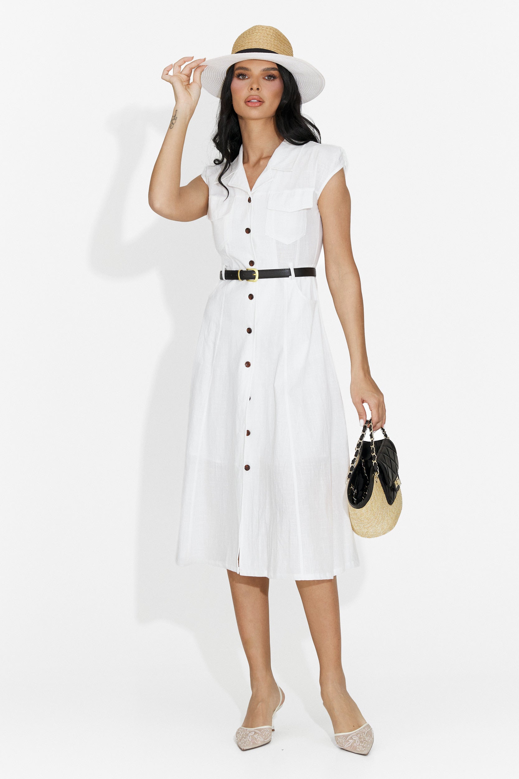 Rochie dama scurta alba Jasmina Bogas