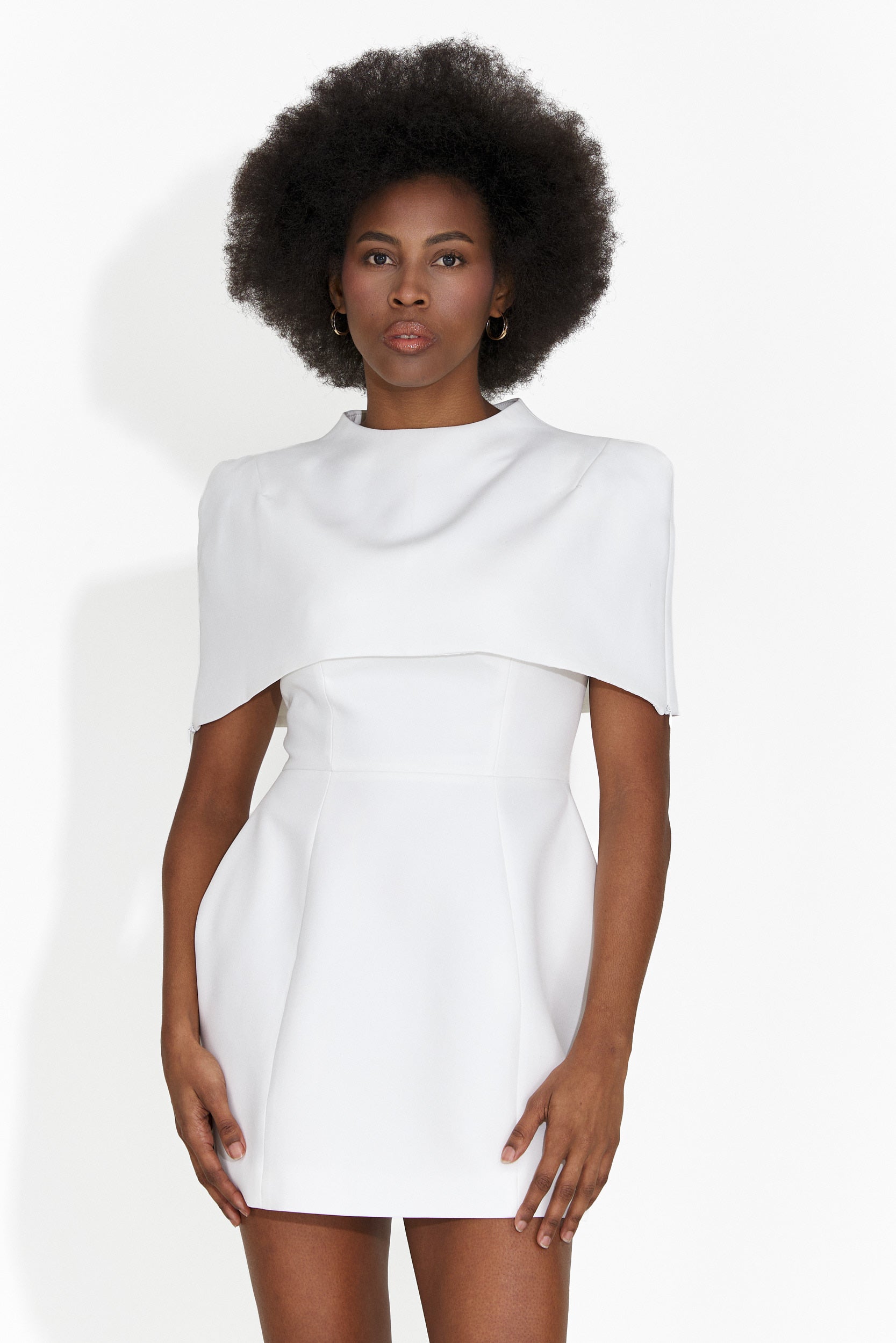 Short white women's dress Jimenia Bogas