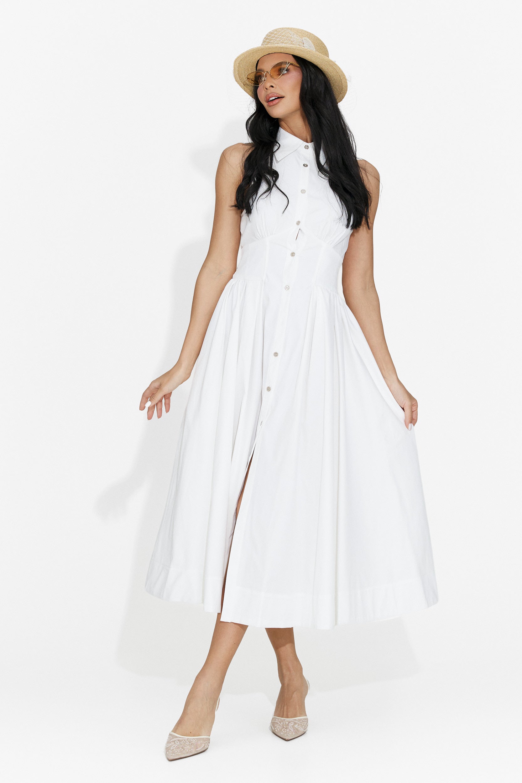 Rochie dama scurta alba Kimya Bogas