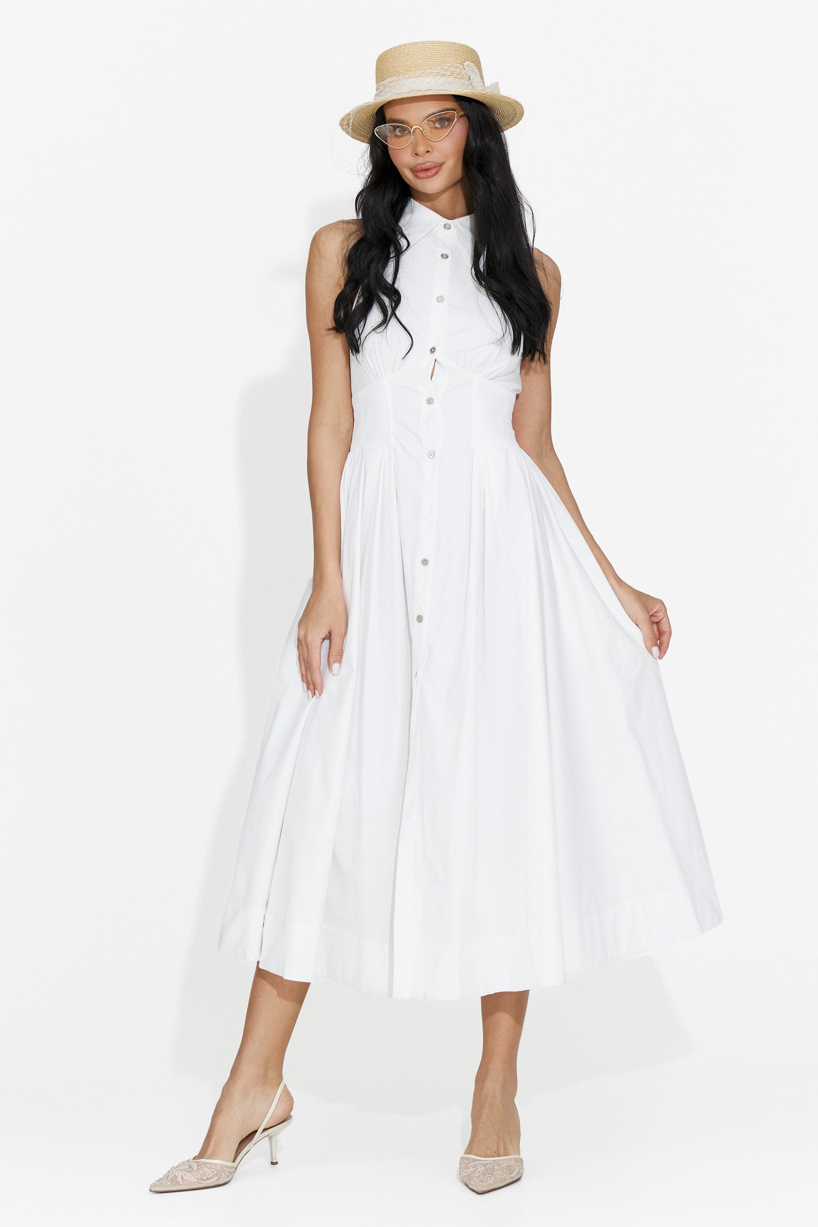 Rochie dama scurta alba Kimya Bogas