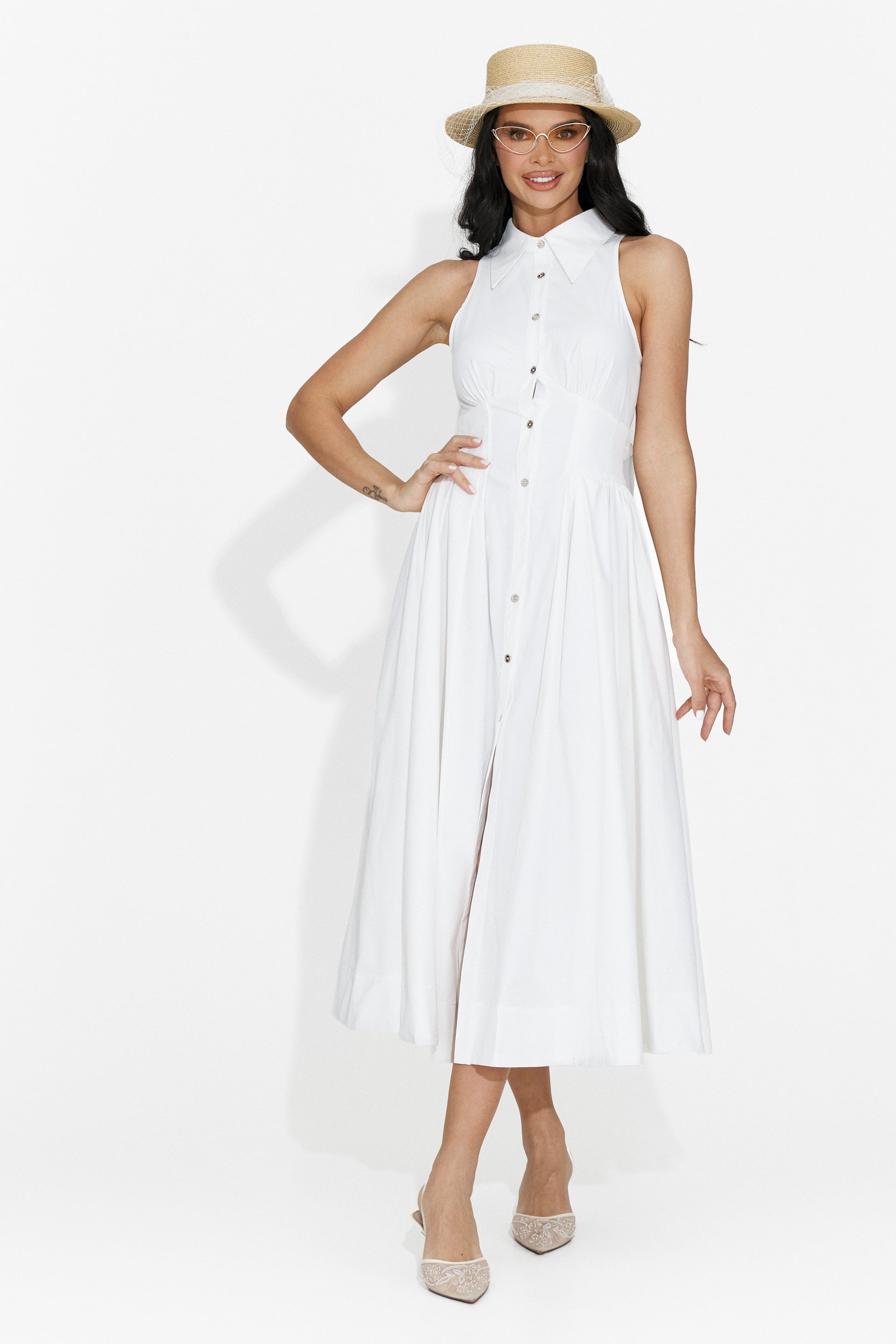 Rochie dama scurta alba Kimya Bogas