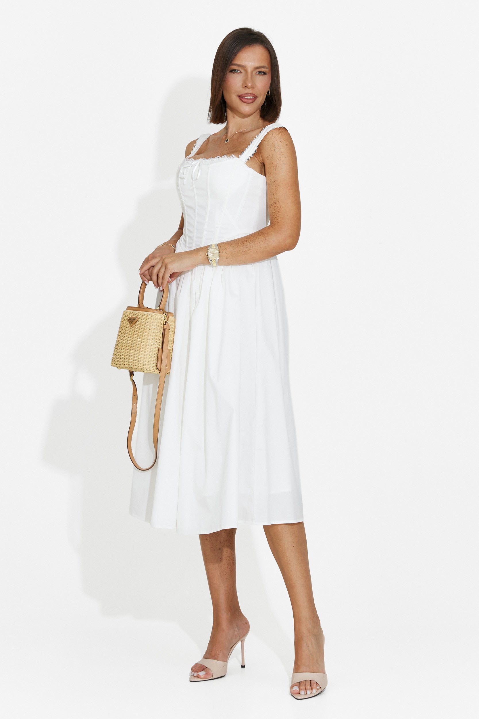 Vestido de mujer corto blanco Ofiliana Bogas