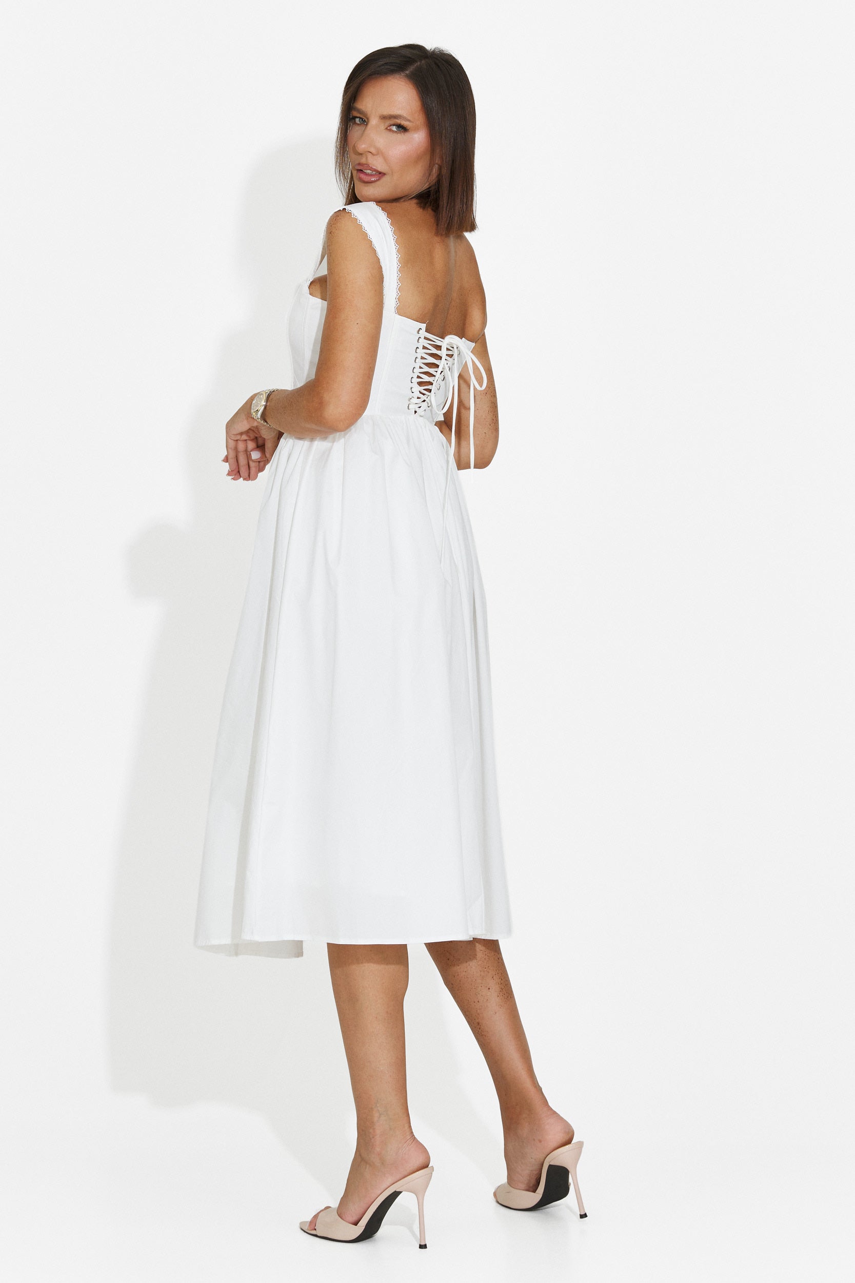 Vestido de mujer corto blanco Ofiliana Bogas