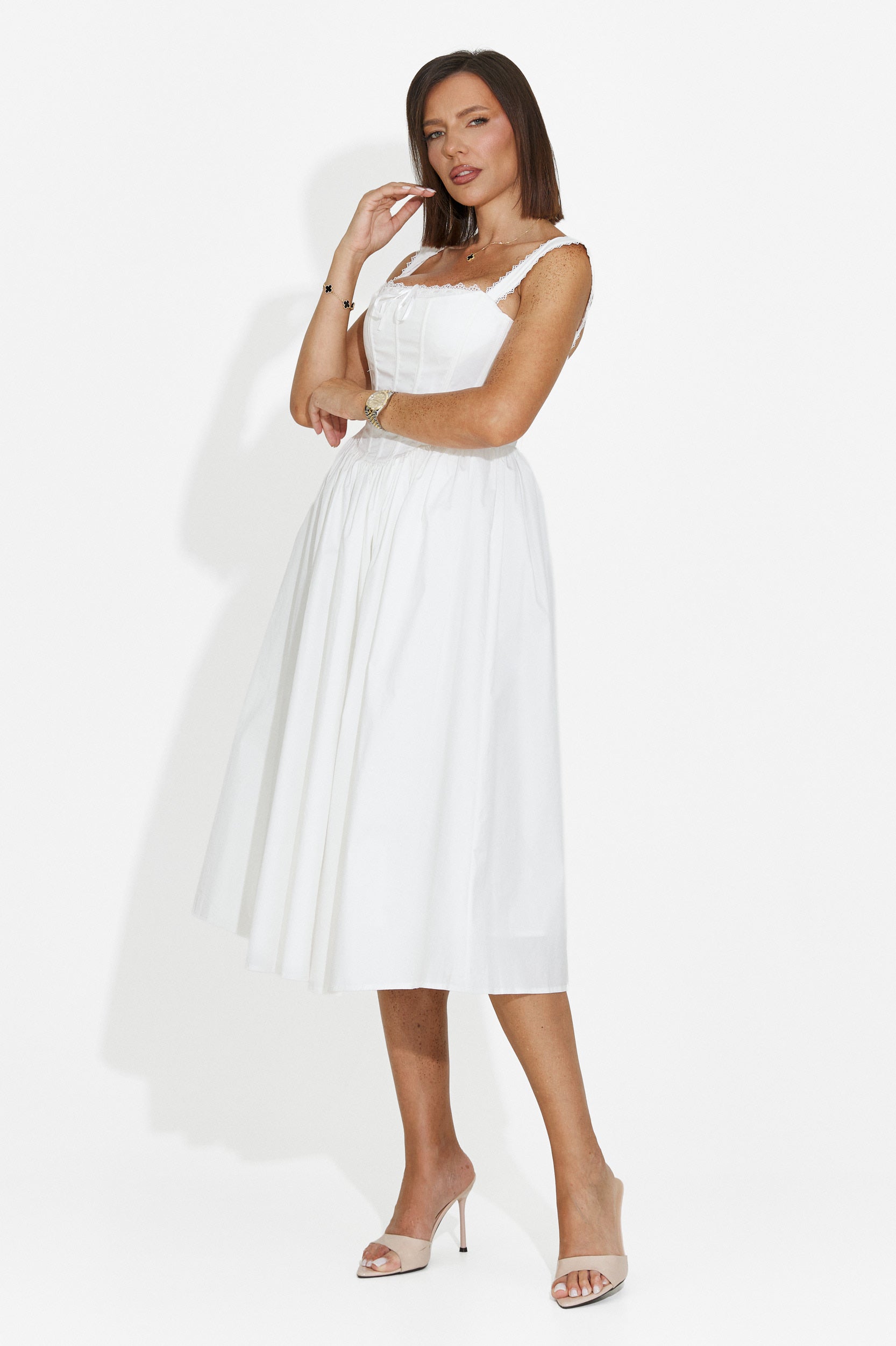 Vestido de mujer corto blanco Ofiliana Bogas