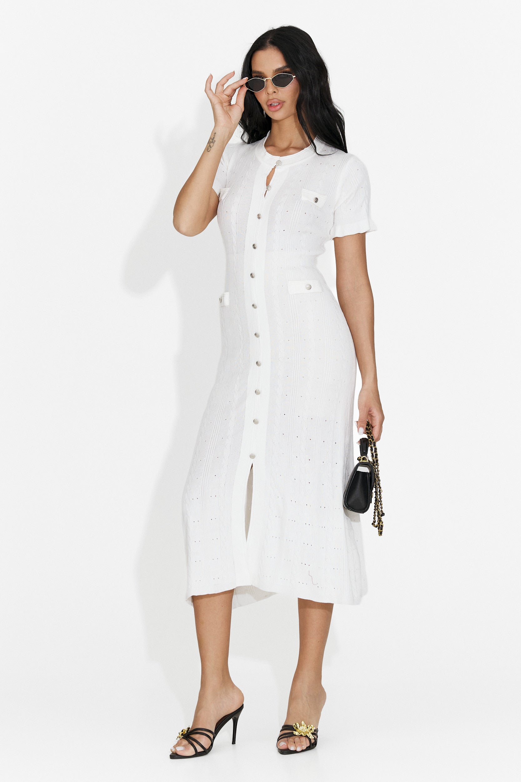 Rochie dama scurta alba Verioma Bogas