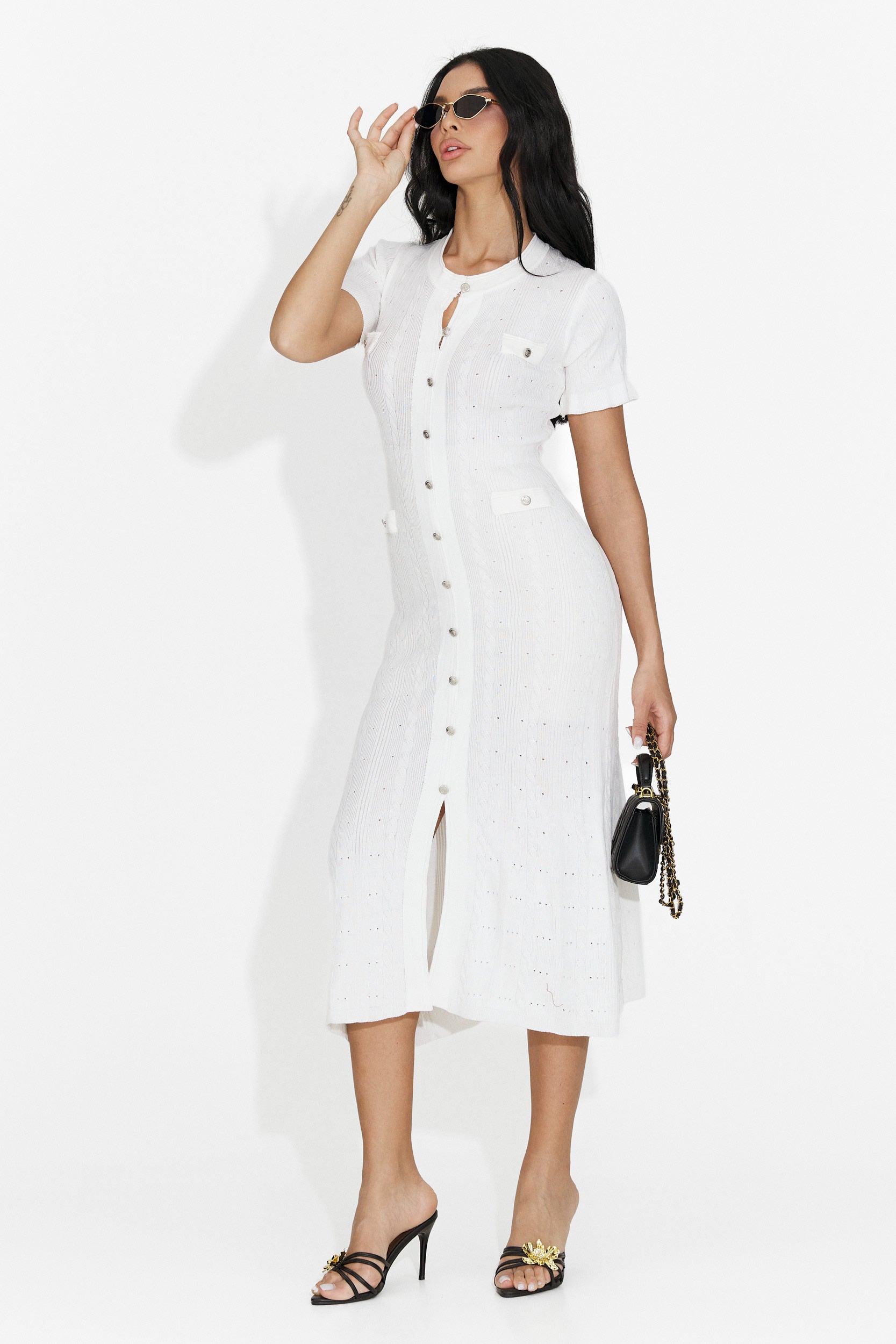 Rochie dama scurta alba Verioma Bogas