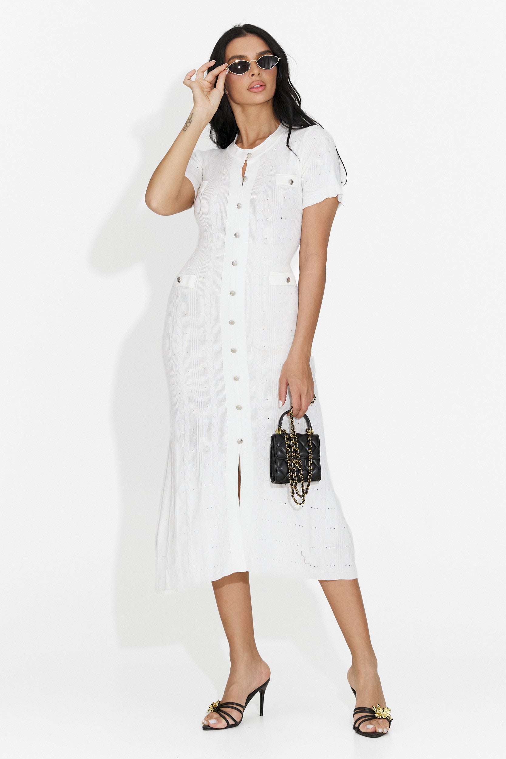 Rochie dama scurta alba Verioma Bogas