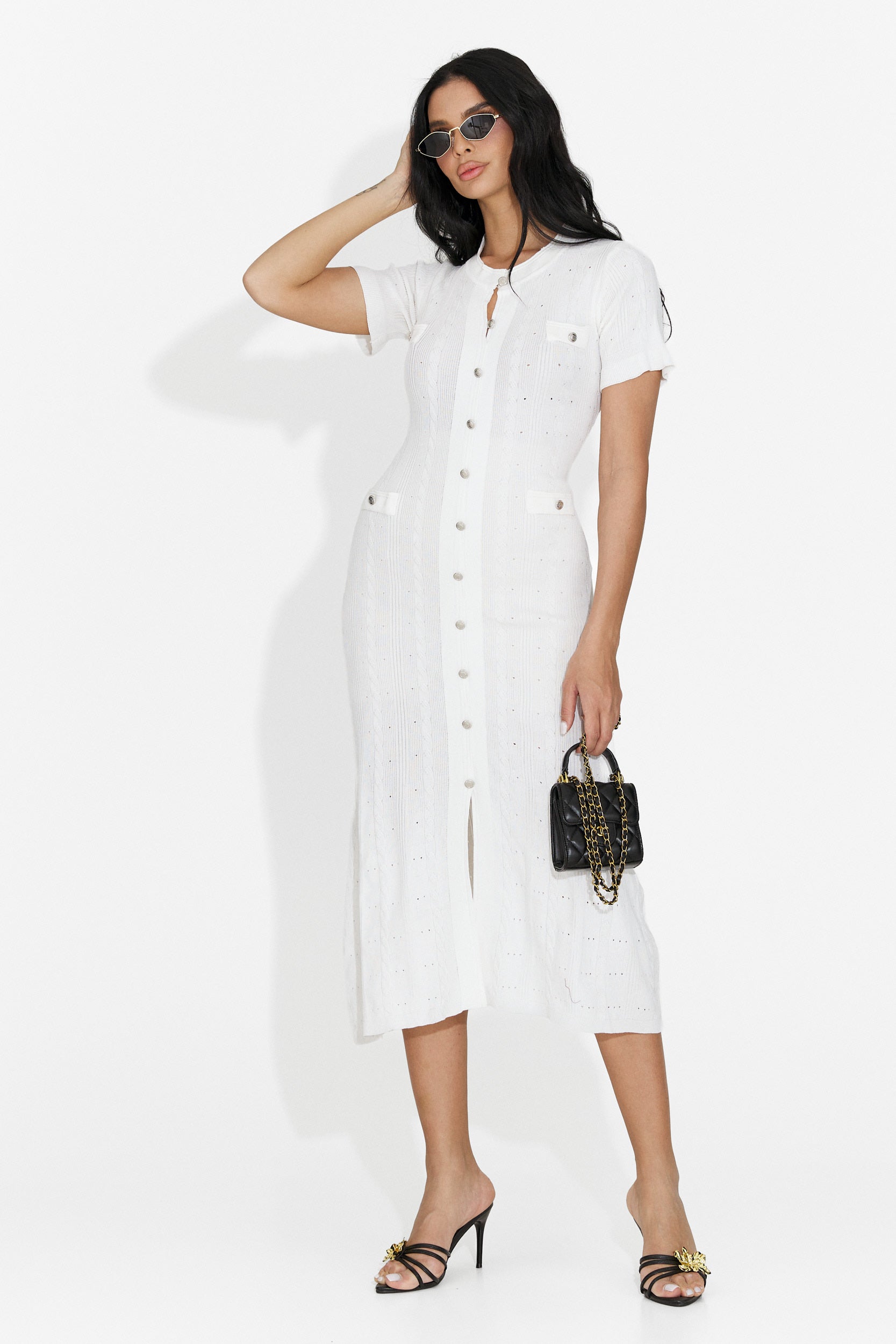 Rochie dama scurta alba Verioma Bogas