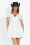 Short white women's dress Viviene Bogas