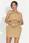 Krótka beżowa sukienka damska Otovi Bogas