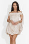 Rochie dama scurta bej Perya Bogas